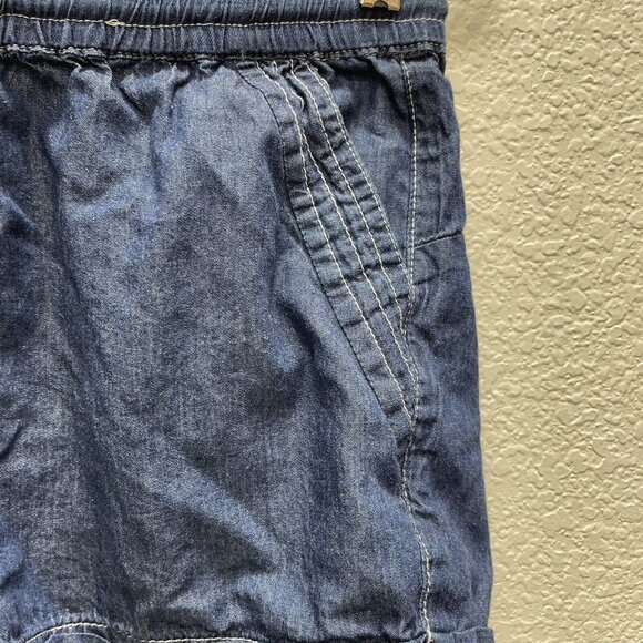 BBJ Los Angeles Shorts Womens Large Drawstring Chambray Spring - Picture 3 of 5